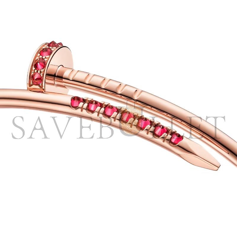 CARTIER JUSTE UN CLOU BRACELET, SMALL MODEL, REVERSE-SET RUBIES B6092517